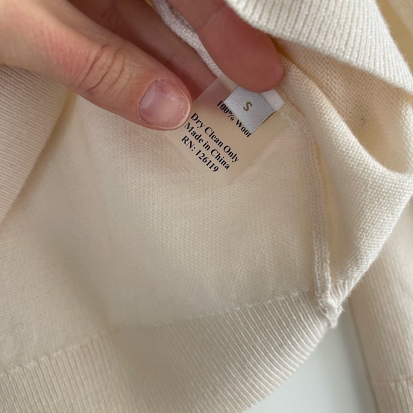 Victor Glemaud Merino Wool Deep V Neck Sweater - S - Picture 3 of 6